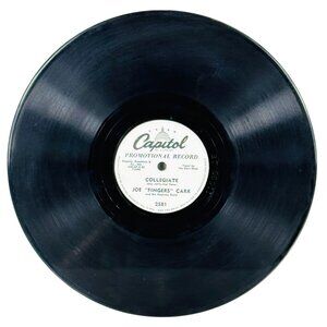 Joe "Fingers" Carr Collegiate 10 Inch Shellac 78 RPM Capitol Promo 2581